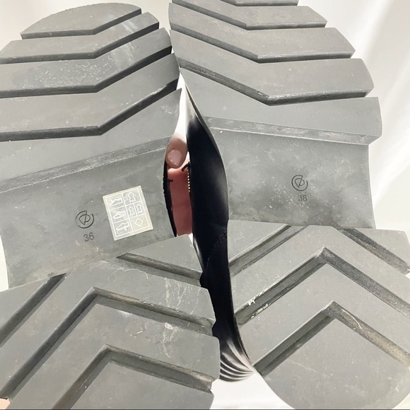 3.1 Phillip Lim Kate Lug Sole Double Zip Leather Combat Moto Boots Black Size 6 - Picture 8 of 10